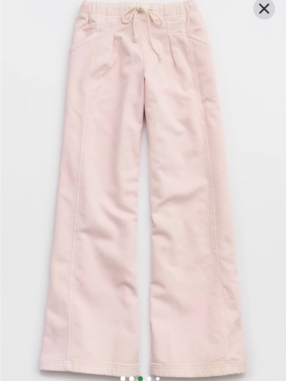 Aerie Daydream Denim Stretch Trouser in petal pink - Picture 3 of 4